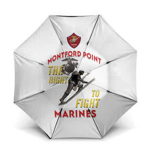 Montford Point Marines Umbrella The Right To Fight - White