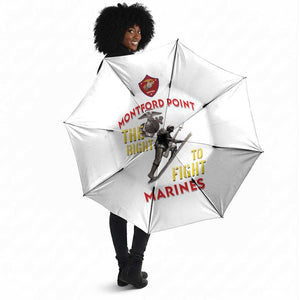 Montford Point Marines Umbrella The Right To Fight - White