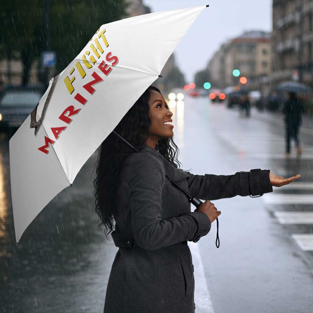 Montford Point Marines Umbrella The Right To Fight - White