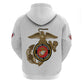 African American Heroes Zip Hoodie Montford Point Marines - White - African Pride