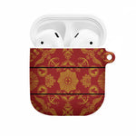Lesotho Seanamarena Kharetsa Royal Red AirPods Case Basotho Traditional Blanket Style