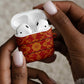 Lesotho Seanamarena Kharetsa Royal Red AirPods Case Basotho Traditional Blanket Style