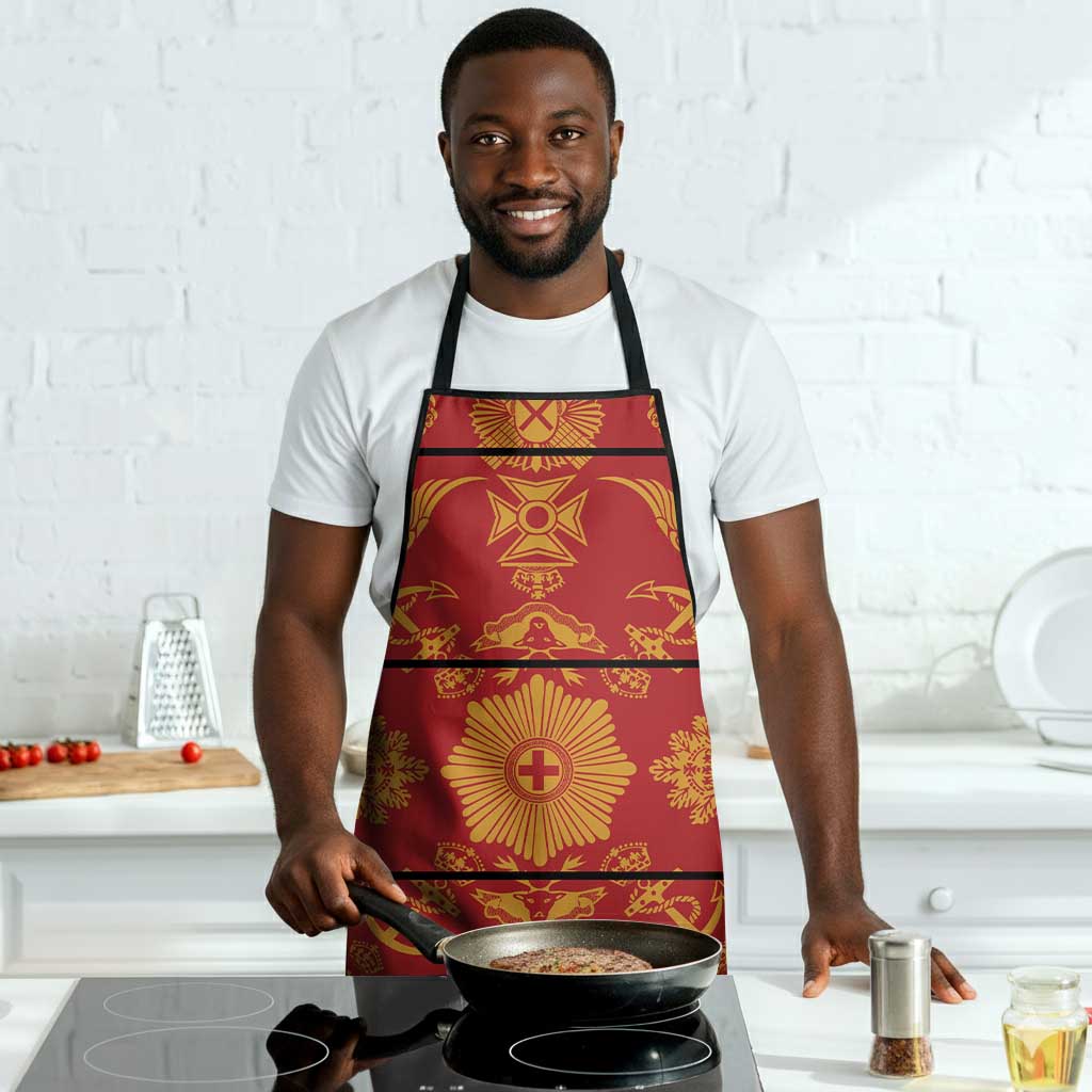 Lesotho Seanamarena Kharetsa Royal Red Apron Basotho Traditional Blanket Style