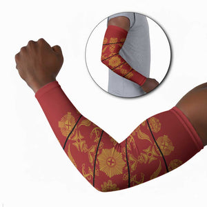 Lesotho Seanamarena Kharetsa Royal Red Arm Sleeves Basotho Traditional Blanket Style