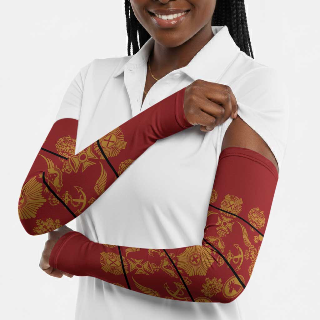 Lesotho Seanamarena Kharetsa Royal Red Arm Sleeves Basotho Traditional Blanket Style