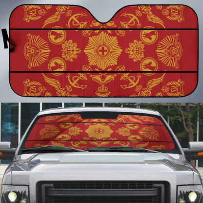 Lesotho Seanamarena Kharetsa Royal Red Auto Sun Shade Basotho Traditional Blanket Style