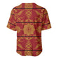Basotho Blanket Baseball Jersey Lesotho Seanamarena Kharetsa Royal Red - African Pride