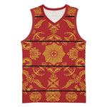 Basotho Blanket Basketball Jersey Lesotho Seanamarena Kharetsa Royal Red LT15