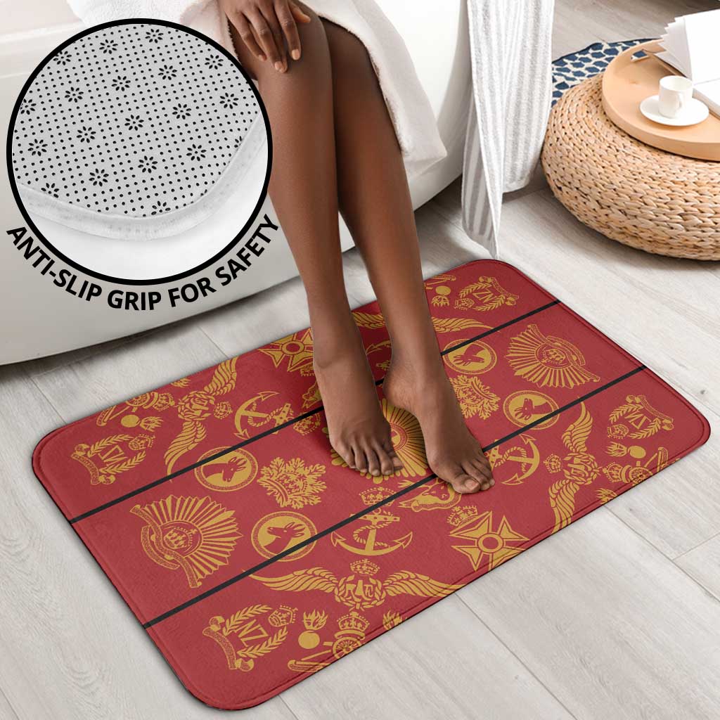 Lesotho Seanamarena Kharetsa Royal Red Bathroom Set Basotho Traditional Blanket Style