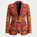 Lesotho Seanamarena Kharetsa Royal Red Blazer Basotho Traditional Blanket Style