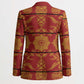 Lesotho Seanamarena Kharetsa Royal Red Blazer Basotho Traditional Blanket Style