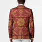 Lesotho Seanamarena Kharetsa Royal Red Blazer Basotho Traditional Blanket Style