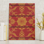 Basotho Blanket Canvas Wall Art Lesotho Seanamarena Kharetsa Royal Red - African Pride