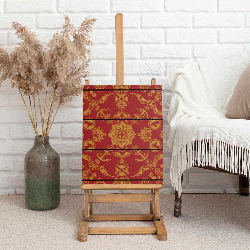 Basotho Blanket Canvas Wall Art Lesotho Seanamarena Kharetsa Royal Red - African Pride