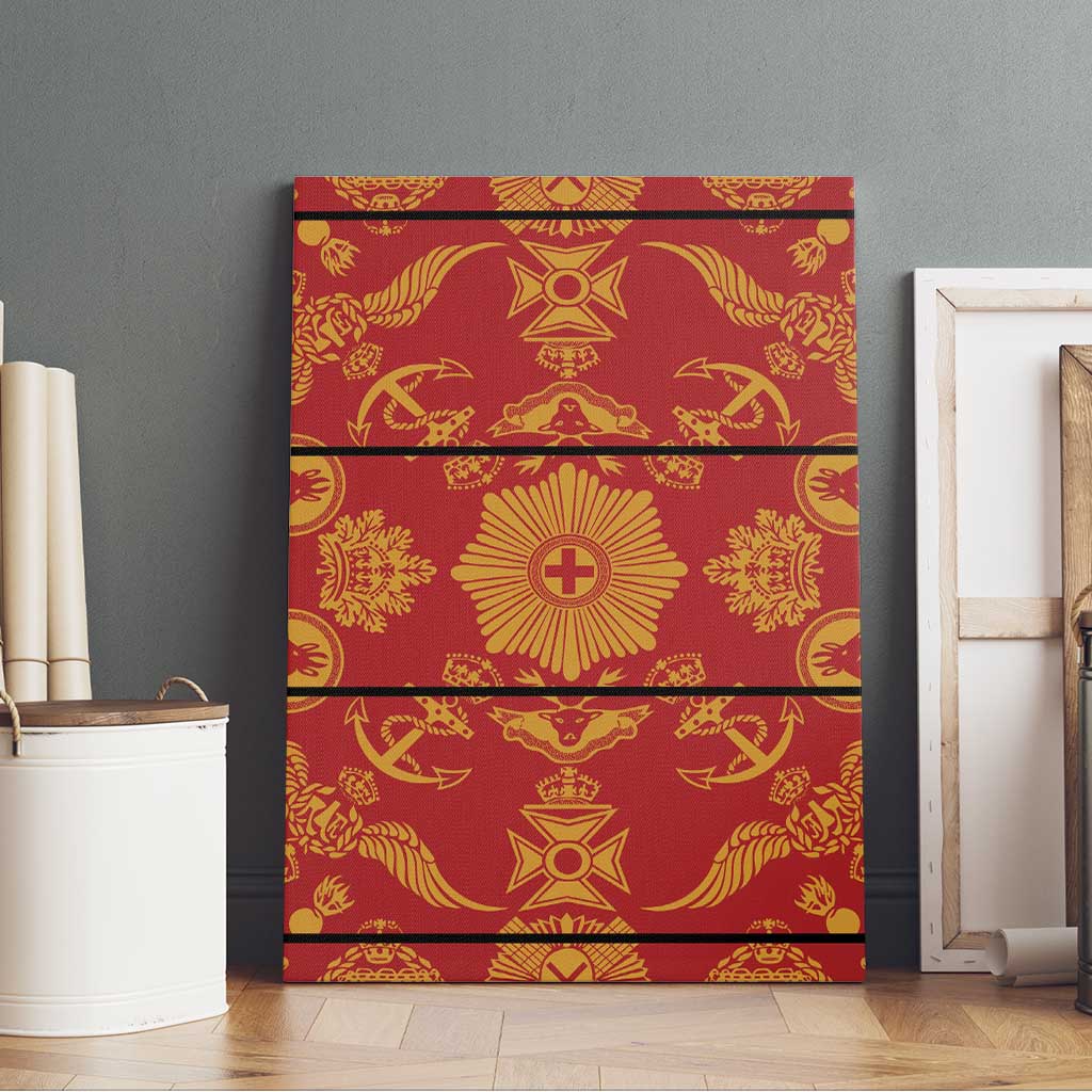 Basotho Blanket Canvas Wall Art Lesotho Seanamarena Kharetsa Royal Red - African Pride