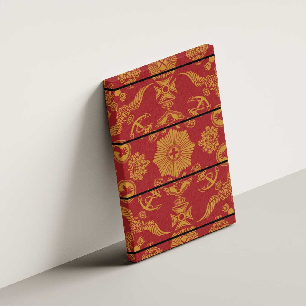 Basotho Blanket Canvas Wall Art Lesotho Seanamarena Kharetsa Royal Red - African Pride