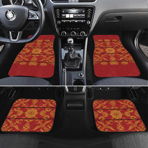 Basotho Blanket Car Mats Lesotho Seanamarena Kharetsa Royal Red - African Pride