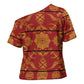 Lesotho Seanamarena Kharetsa Royal Red Cross Shoulder Shirt Basotho Traditional Blanket Style