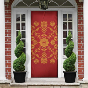 Lesotho Seanamarena Kharetsa Royal Red Door Cover Basotho Traditional Blanket Style