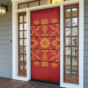 Lesotho Seanamarena Kharetsa Royal Red Door Cover Basotho Traditional Blanket Style