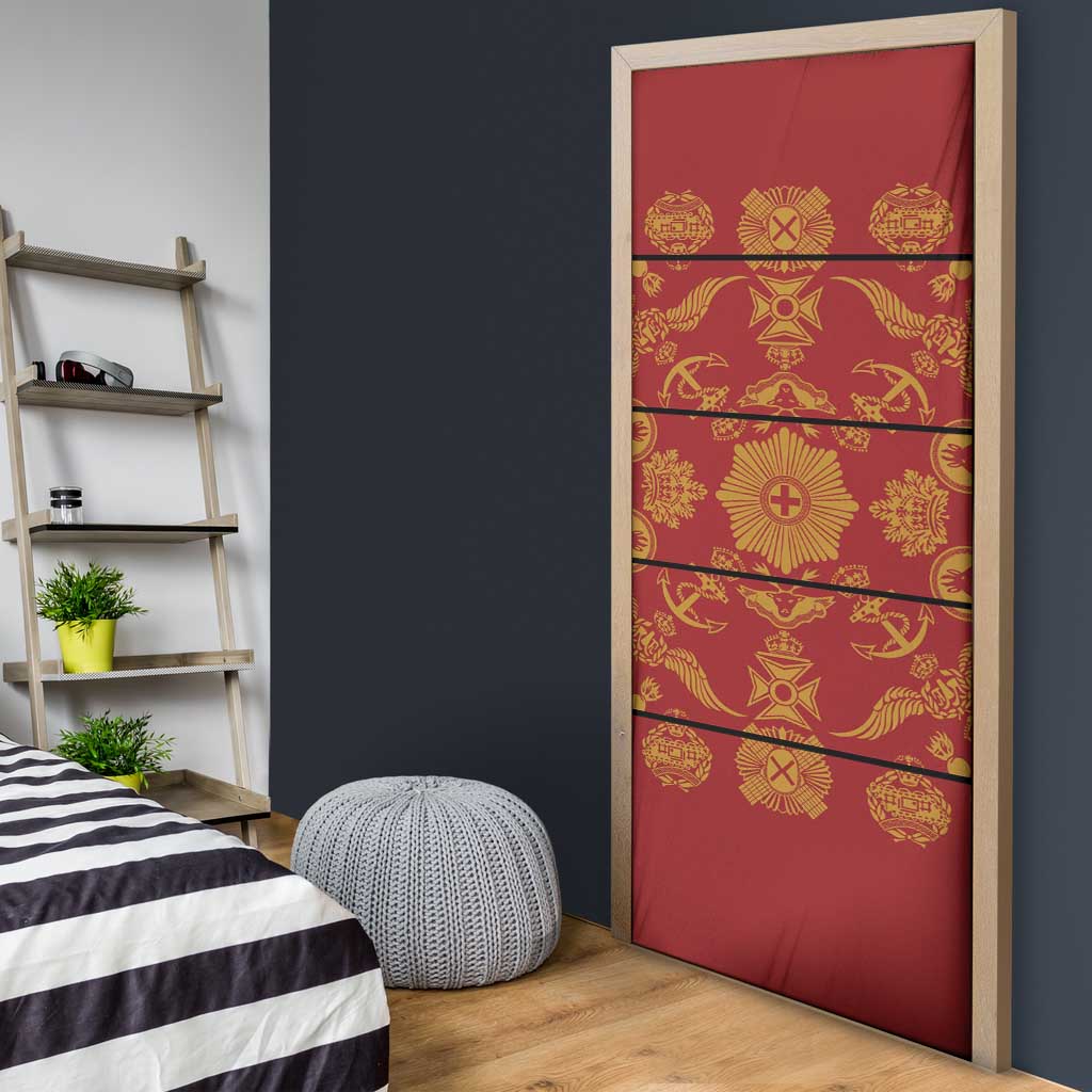 Lesotho Seanamarena Kharetsa Royal Red Door Cover Basotho Traditional Blanket Style