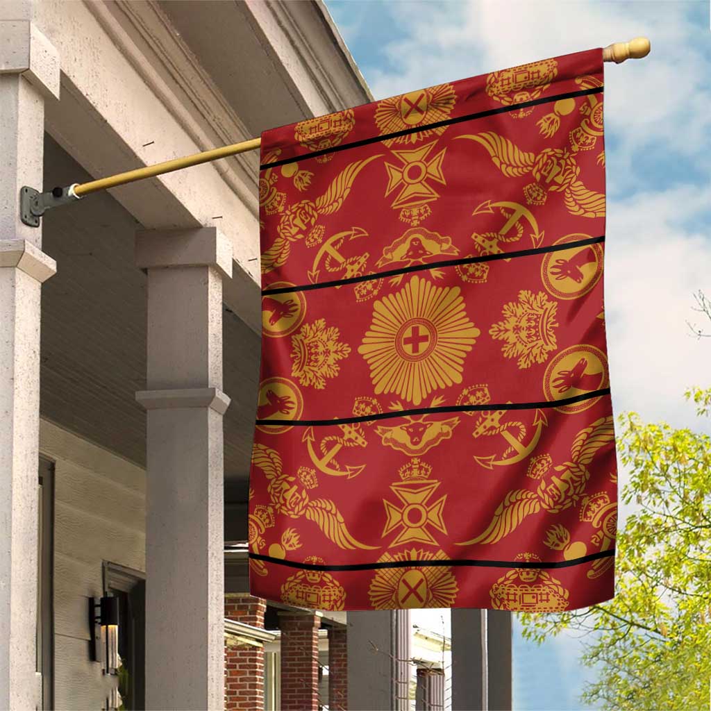 Basotho Blanket Garden Flag Lesotho Seanamarena Kharetsa Royal Red - African Pride