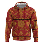 Basotho Blanket Hoodie Lesotho Seanamarena Kharetsa Royal Red - African Pride