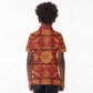 Basotho Blanket Kid Polo Shirt Lesotho Seanamarena Kharetsa Royal Red - African Pride