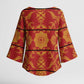 Lesotho Seanamarena Kharetsa Royal Red Kimono Sleeve Blouse Basotho Traditional Blanket Style