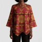 Lesotho Seanamarena Kharetsa Royal Red Kimono Sleeve Blouse Basotho Traditional Blanket Style
