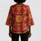 Lesotho Seanamarena Kharetsa Royal Red Kimono Sleeve Blouse Basotho Traditional Blanket Style