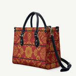 Lesotho Seanamarena Kharetsa Royal Red Leather Bag Basotho Traditional Blanket Style