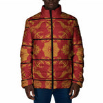 Lesotho Seanamarena Kharetsa Royal Red Padded Jacket Basotho Traditional Blanket Style