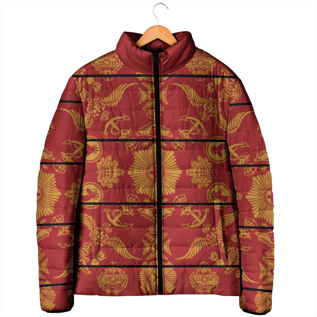 Lesotho Seanamarena Kharetsa Royal Red Padded Jacket Basotho Traditional Blanket Style