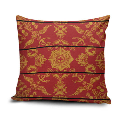 Lesotho Seanamarena Kharetsa Royal Red Pillow Cover Basotho Traditional Blanket Style