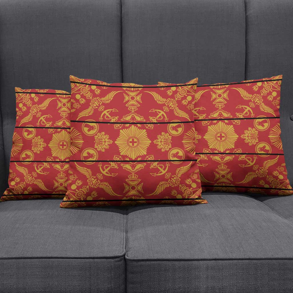 Lesotho Seanamarena Kharetsa Royal Red Pillow Cover Basotho Traditional Blanket Style