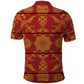 Basotho Blanket Polo Shirt Lesotho Seanamarena Kharetsa Royal Red - African Pride