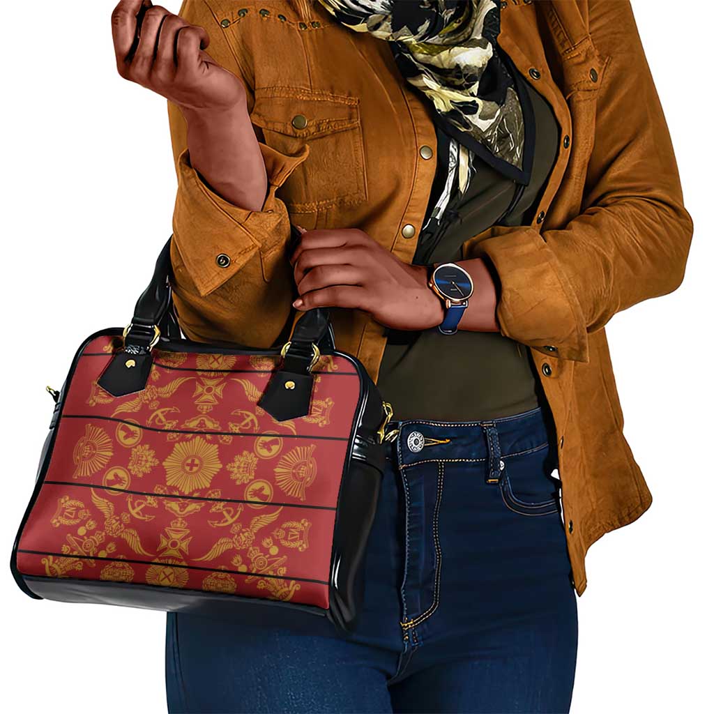 Basotho Blanket Shoulder Handbag Lesotho Seanamarena Kharetsa Royal Red - African Pride