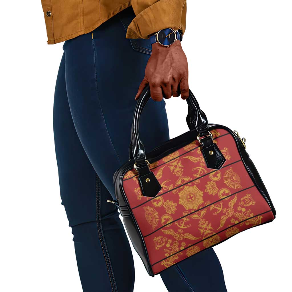 Basotho Blanket Shoulder Handbag Lesotho Seanamarena Kharetsa Royal Red - African Pride