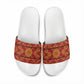 Lesotho Seanamarena Kharetsa Royal Red Slide Sandals Basotho Traditional Blanket Style