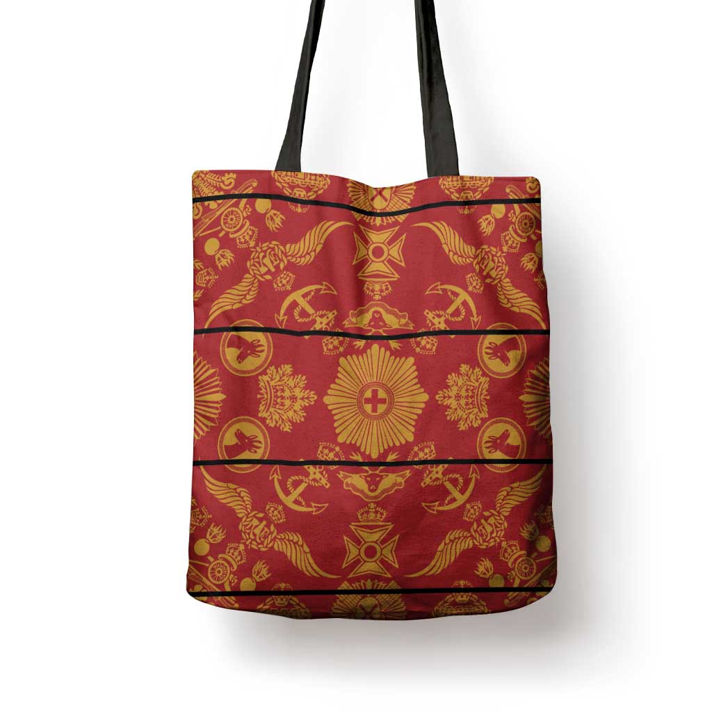 Lesotho Seanamarena Kharetsa Royal Red Tote Bag Basotho Traditional Blanket Style