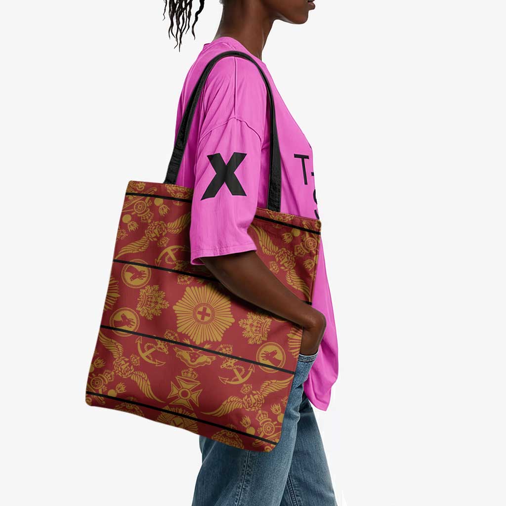 Lesotho Seanamarena Kharetsa Royal Red Tote Bag Basotho Traditional Blanket Style