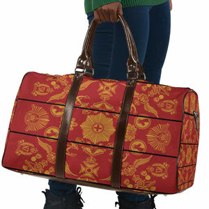 Lesotho Seanamarena Kharetsa Royal Red Travel Bag Basotho Traditional Blanket Style