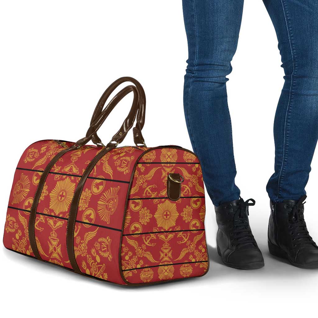 Lesotho Seanamarena Kharetsa Royal Red Travel Bag Basotho Traditional Blanket Style