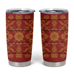 Basotho Blanket Tumbler Cup Lesotho Seanamarena Kharetsa Royal Red - African Pride