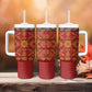 Basotho Blanket Tumbler With Handle Lesotho Seanamarena Kharetsa Royal Red - African Pride