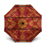 Lesotho Seanamarena Kharetsa Royal Red Umbrella Basotho Traditional Blanket Style