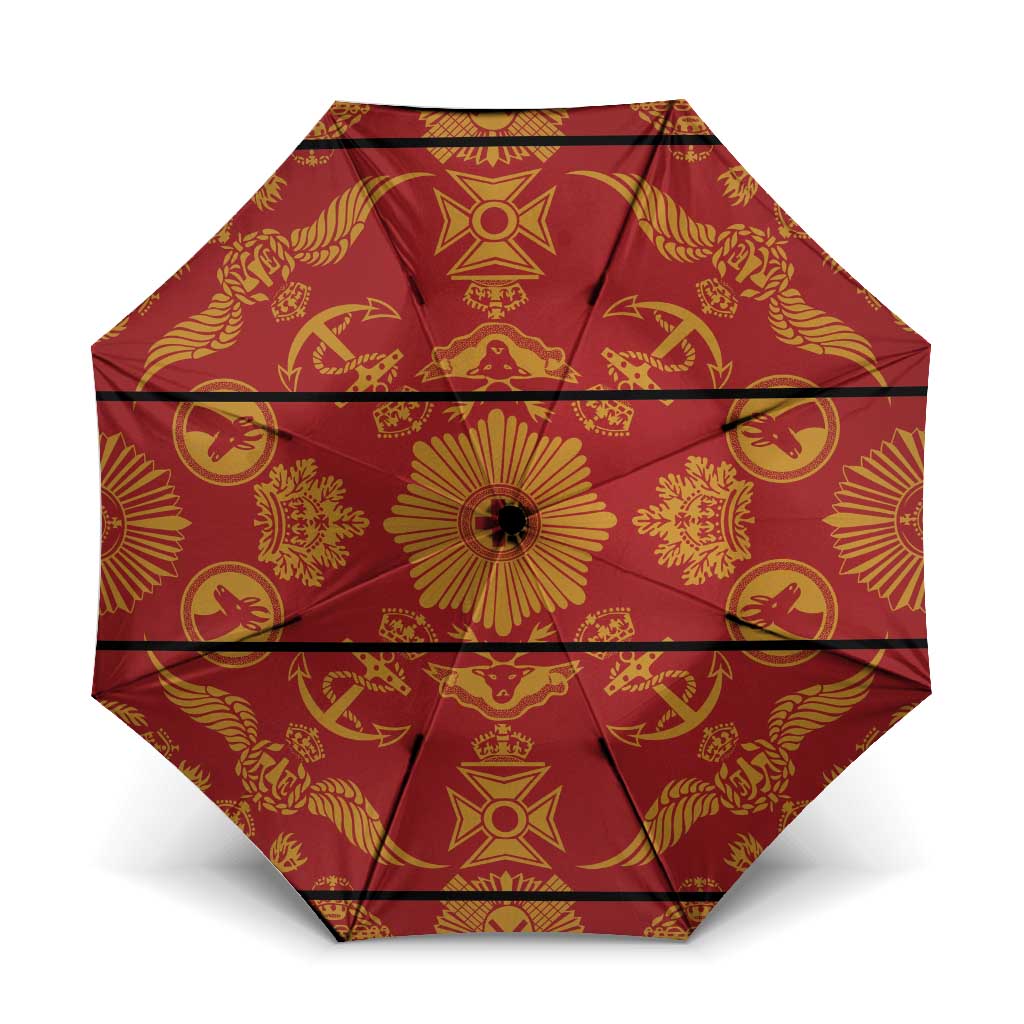 Lesotho Seanamarena Kharetsa Royal Red Umbrella Basotho Traditional Blanket Style