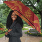 Lesotho Seanamarena Kharetsa Royal Red Umbrella Basotho Traditional Blanket Style