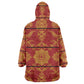 Basotho Blanket Wearable Blanket Hoodie Lesotho Seanamarena Kharetsa Royal Red - African Pride